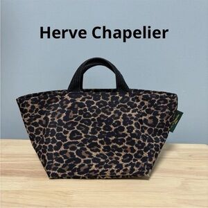 Herve Chapelier Leopard Mini Tote